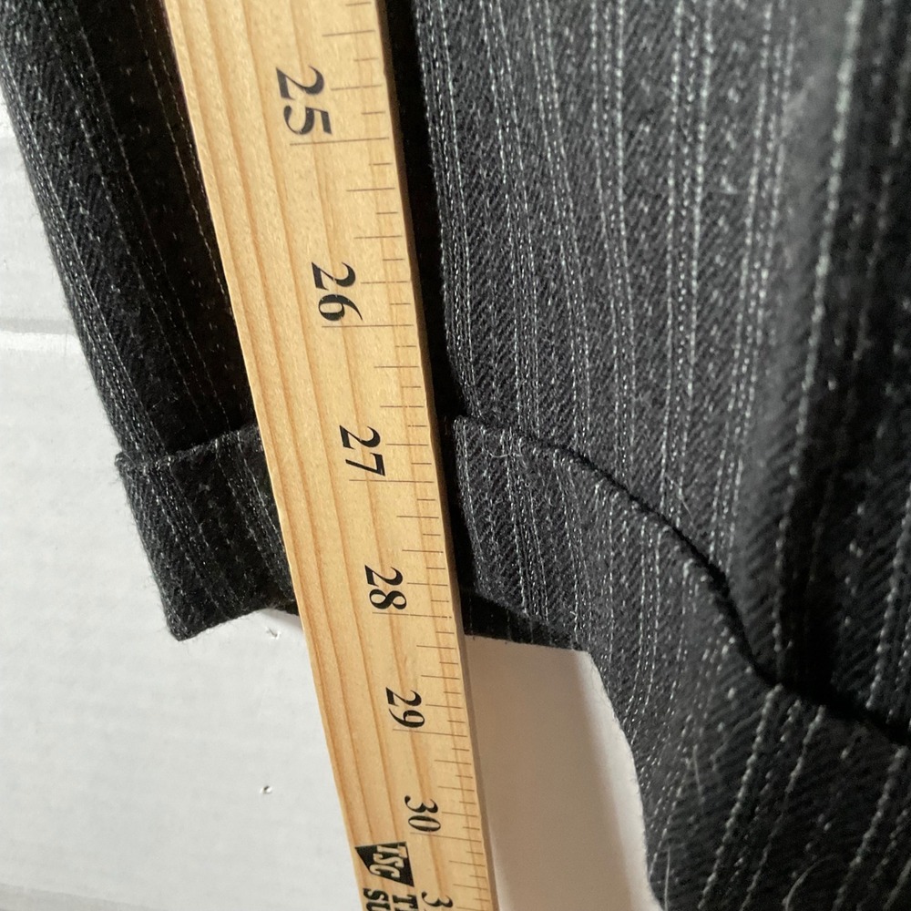 Ralph Lauren Country Womens 10 Wool Pinstripe Trousers black High Rise vintage - Picture 6 of 13